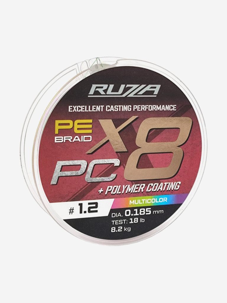 Шнур X8 PC 150м Multicolor 0,185мм 8,2кг/18lb