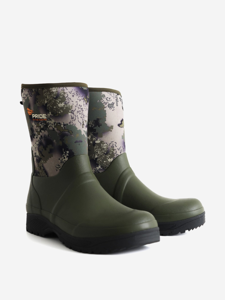 Охотничьи неопреновые средние сапоги PRIDE Protect (Протект) Уральский лес
