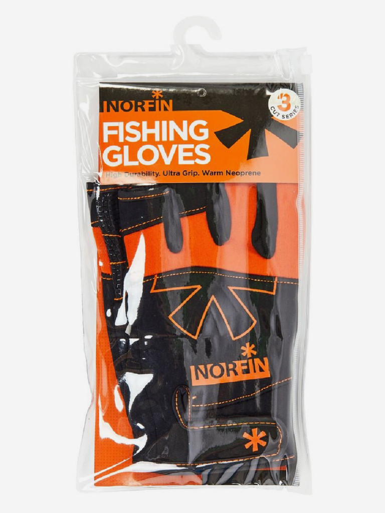 Перчатки рыболовные мужские Norfin GRIP 3 CUT GLOVES