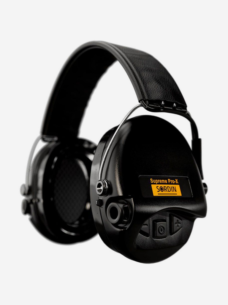 Активные наушники для стрельбы Sordin MSA Supreme Pro-X, фонарик, SNR 25dB, NRR 19dB, черный