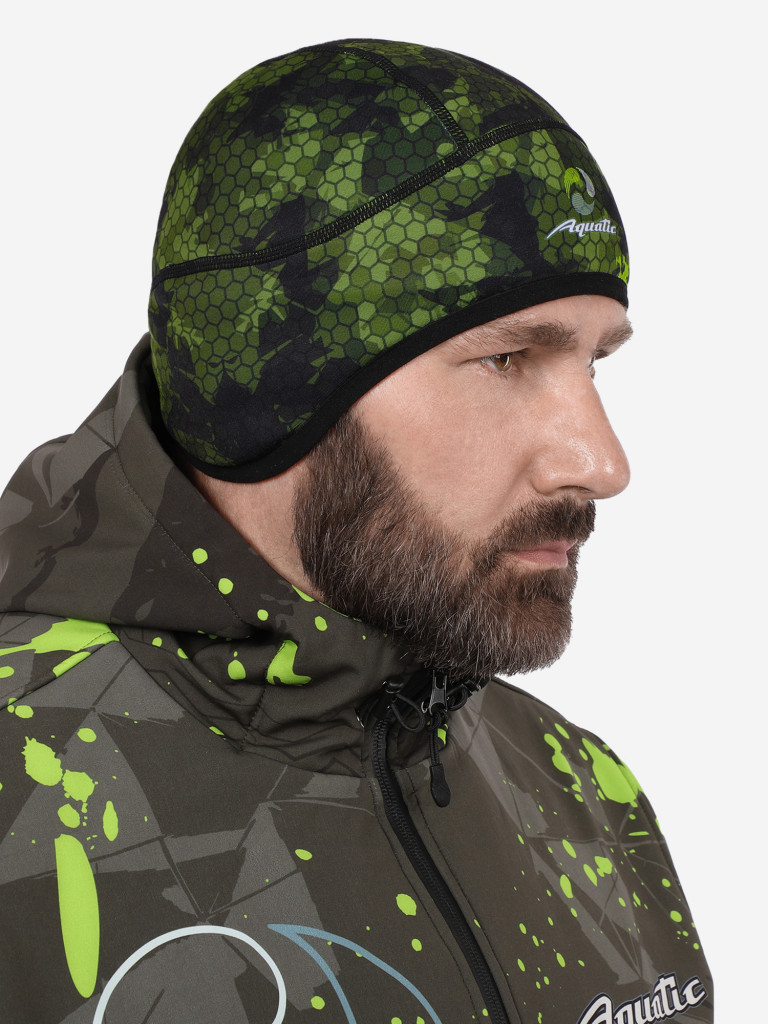 Шапка теплая softshell с флисом Aquatic Шф-11