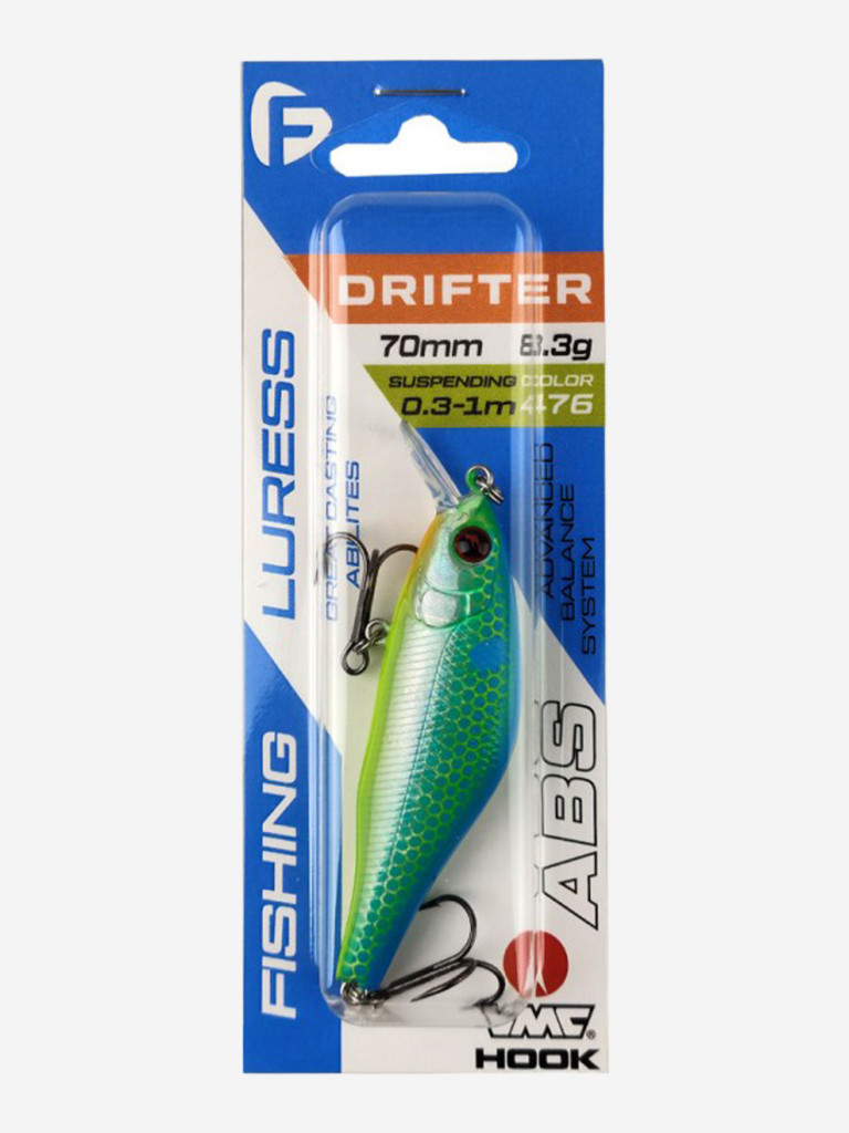 Воблер Drifter 70мм 8,3г 0,3-1,0м 476 Суспендр