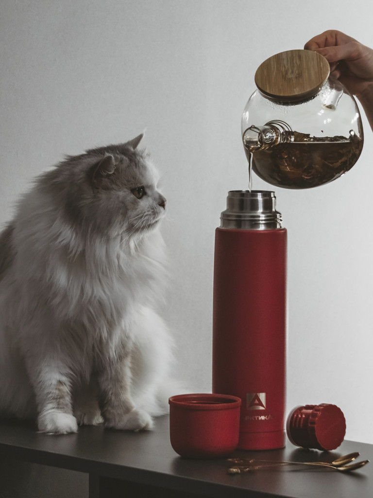 Термос вакуумный Арктика 1 л, гранат