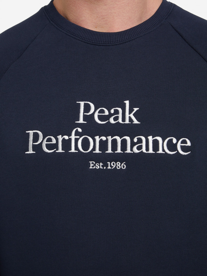 фото Свитшот мужской peak performance original crew, синий