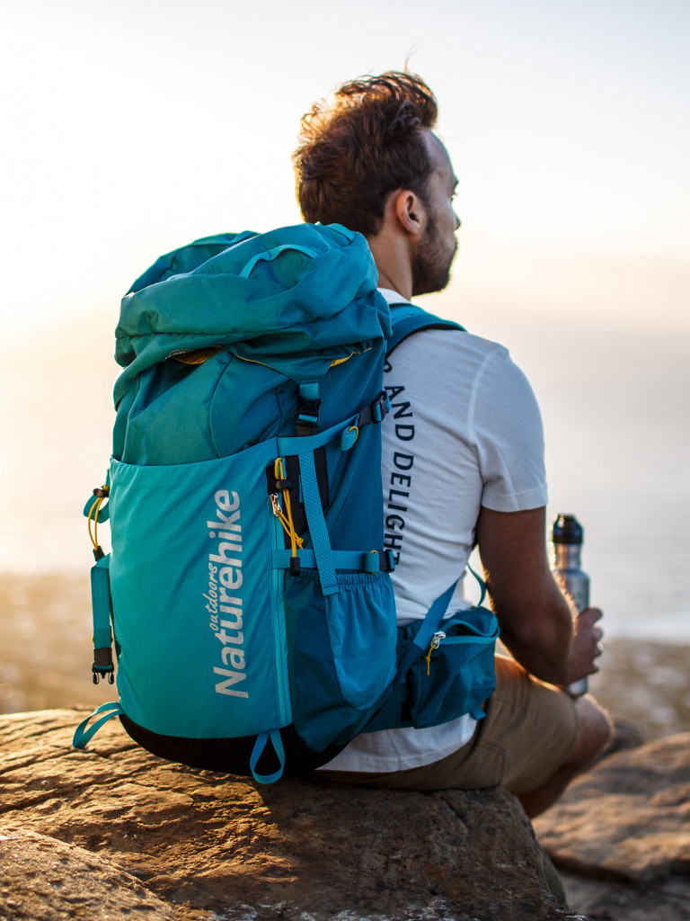 Рюкзак туристический Naturehike, 45л, голубой