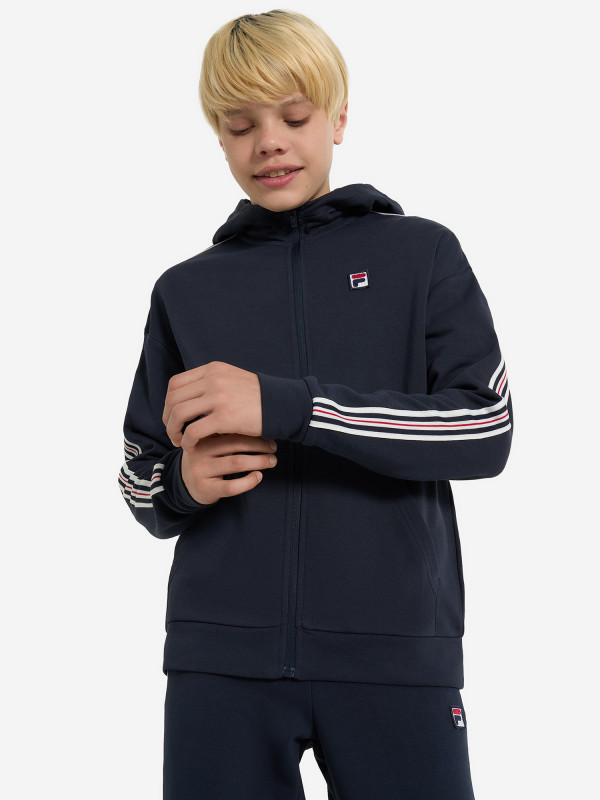 Толстовка для мальчиков FILA арт. 138029 темно-синий цвет — купить за 2999 руб., отзывы в интернет-магазине Спортмастер