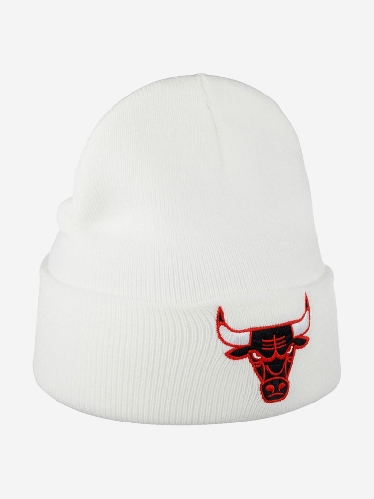 Шапка с отворотом MITCHELL NESS EU175-TEAMTALK-WHT Chicago Bulls NBA (белый)