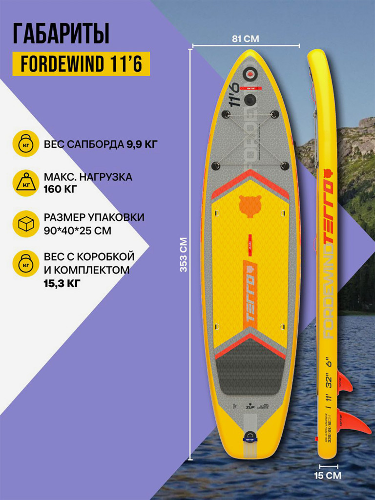 Сапборд TERRO - FORDEWIND 11'6