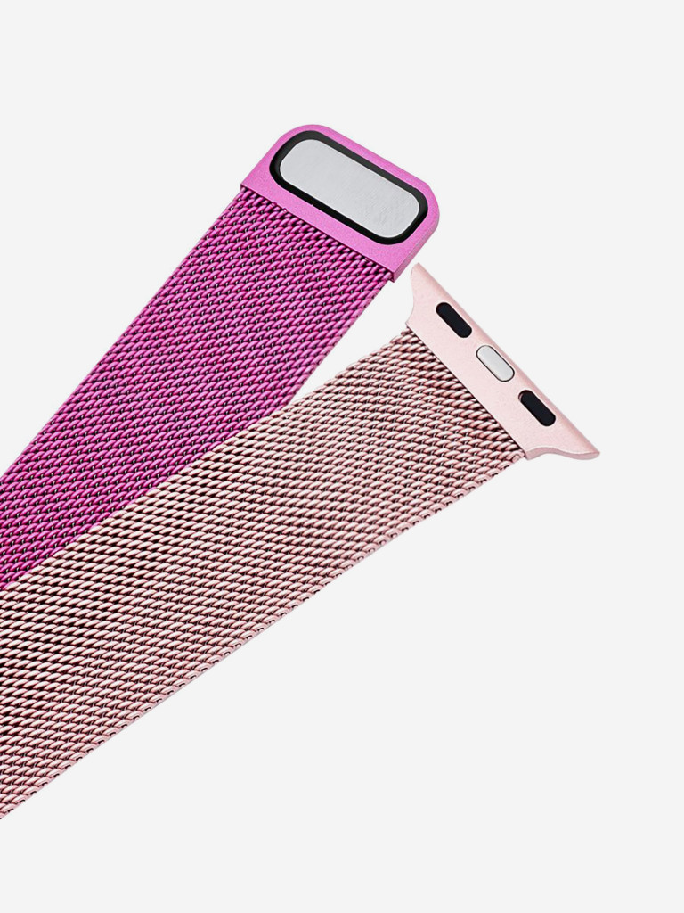 Ремешок для часов Apple Watch 41/40/38 mm Mutural Оригинал, ультралегкий металлический на магните — фиолетово-розовый