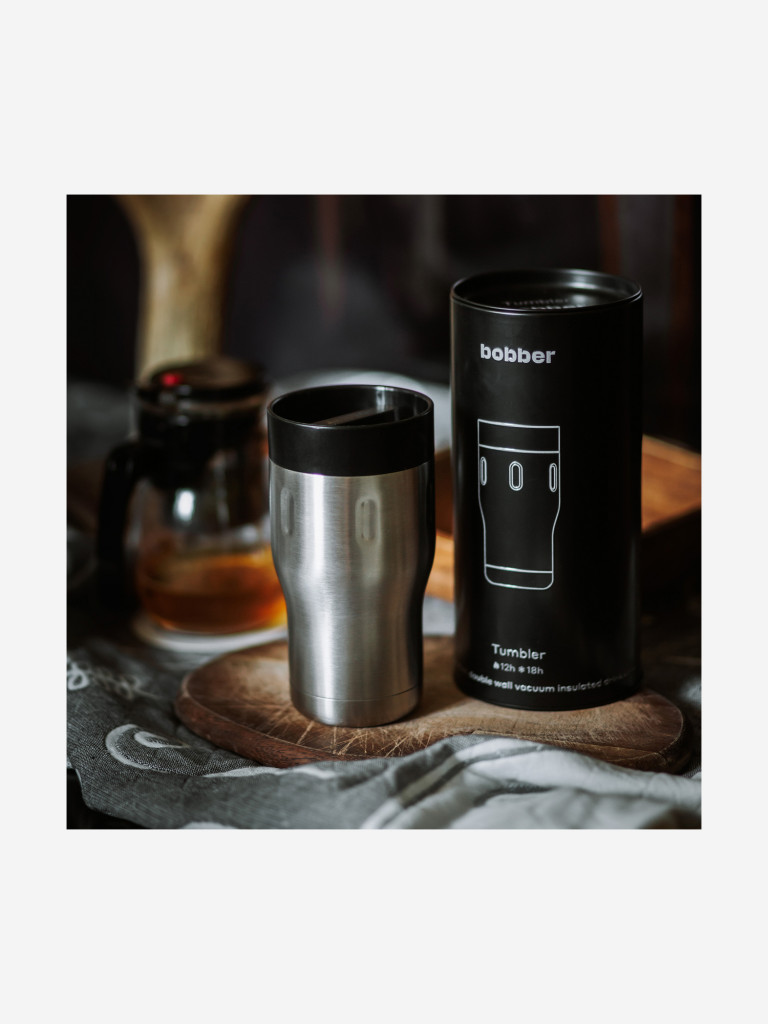 Термокружка вакуумная BOBBER Tumbler 350 мл, крышка 360, тепло до 6 часов, матовый