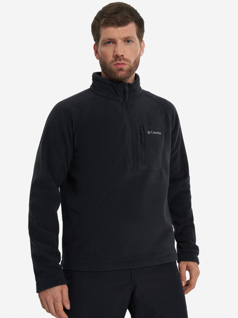 фото Джемпер флисовый мужской columbia fast trek iii half zip fleece, черный