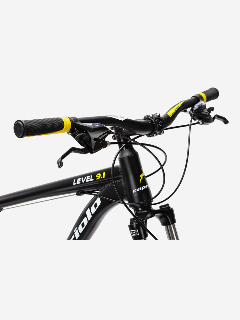 Велосипед CAPRIOLO MTB LEVEL 9.1 (3 X 7), рама алюминий 21'', колёса 29'' (чёрный (матовый) - жёлтый)