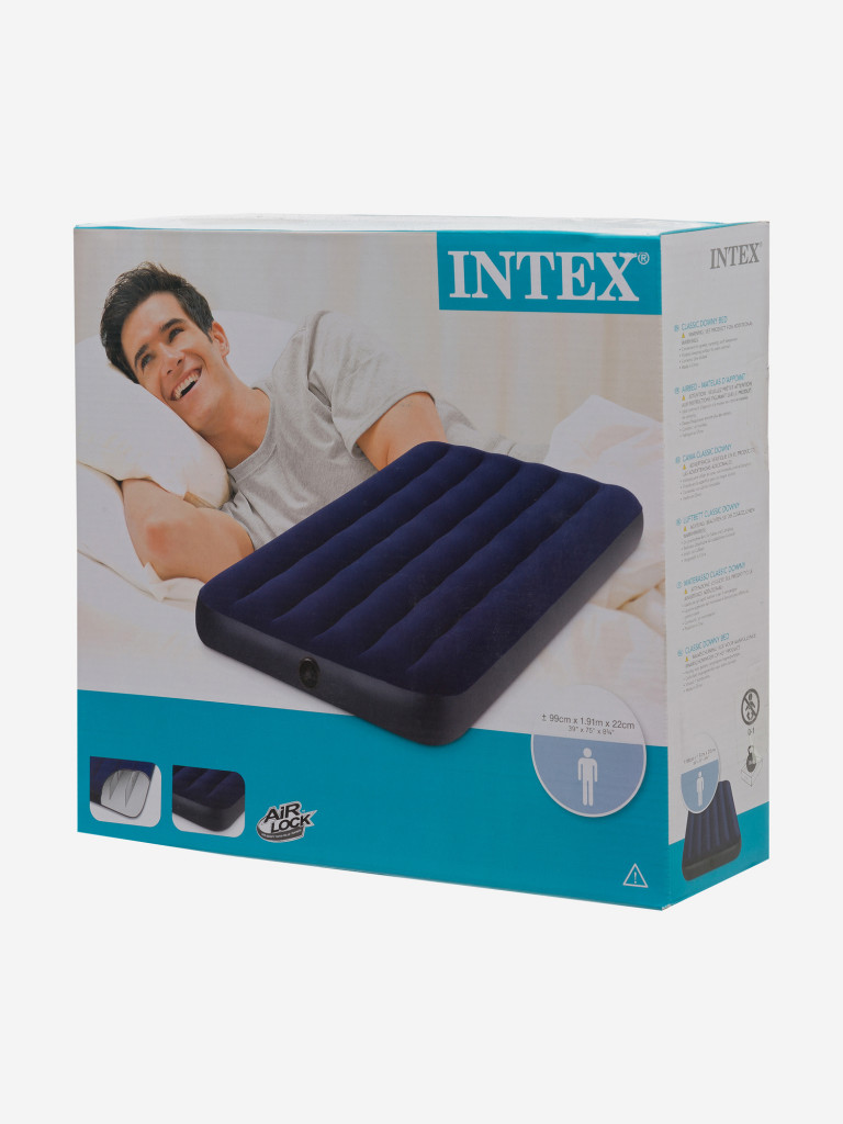 Матрас надувной Intex Classic Downy Bed Twin — купить за 1039 рублей в  интернет-магазине Спортмастер