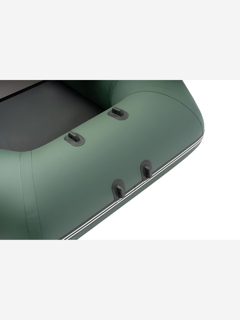 Лодка ПВХ YUKONA 300 GT под мотор двухместная надувная гребная для рыбалки, зеленая