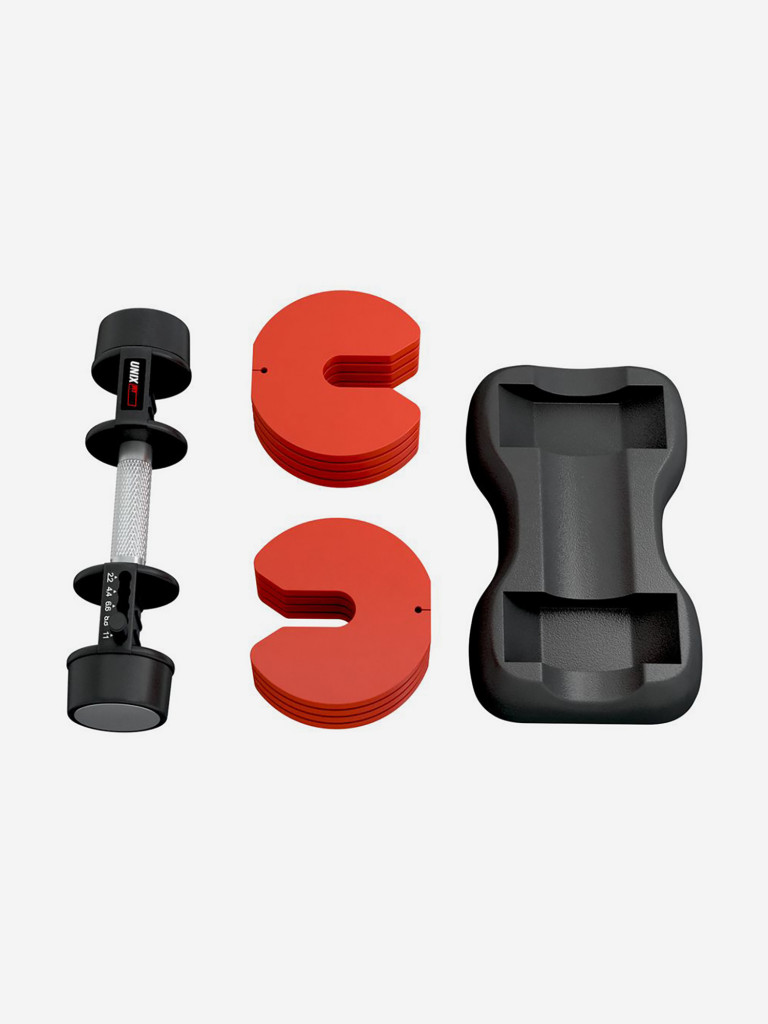 Гантель регулируемая UNIXFIT 11 кг, красный