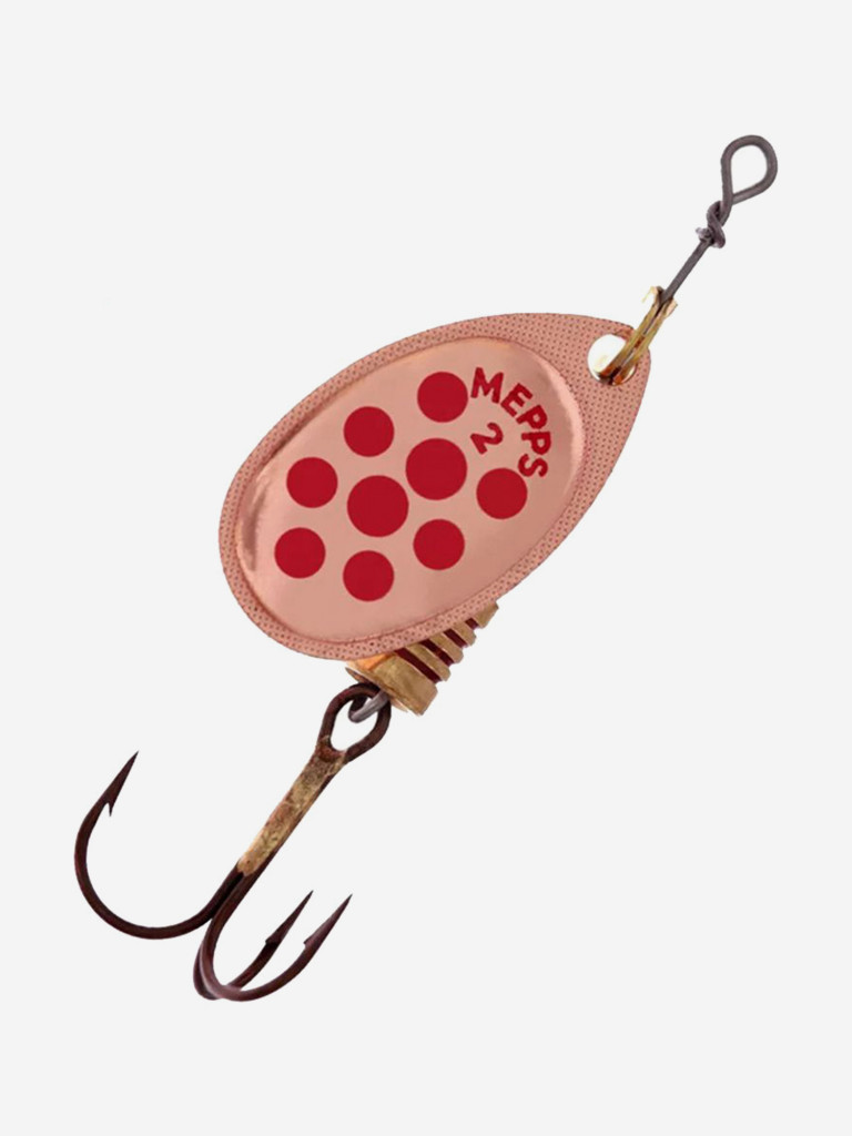 Блесна для рыбалки вертушка Mepps AGLIA PTS, 2, Copper/Red dots, 5 штук в комплекте