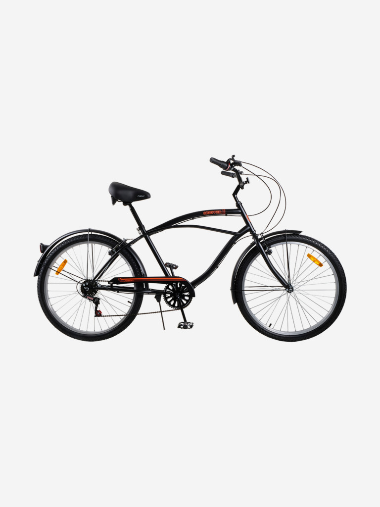 Велосипед NEXTbike Chopper, 26 дюймов, городской, чёрный, 18.5-дюймовая рама
