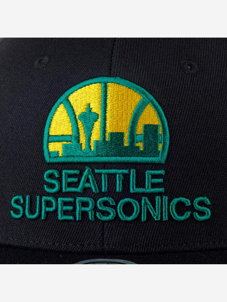 Бейсболка MITCHELL NESS HHSSINTL102-SSUYYPPPBLCK Seattle Supersonics NBA