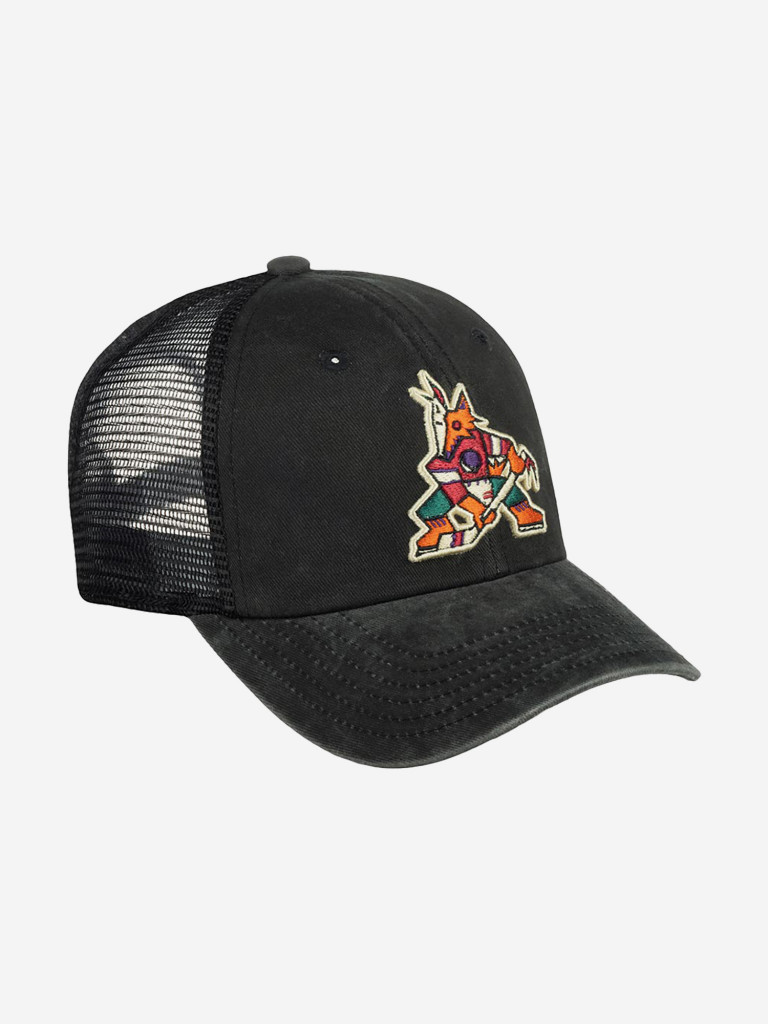 Бейсболка с сеточкой AMERICAN NEEDLE 41152A-PCO Phoenix Coyotes Raglan Bones (черный)