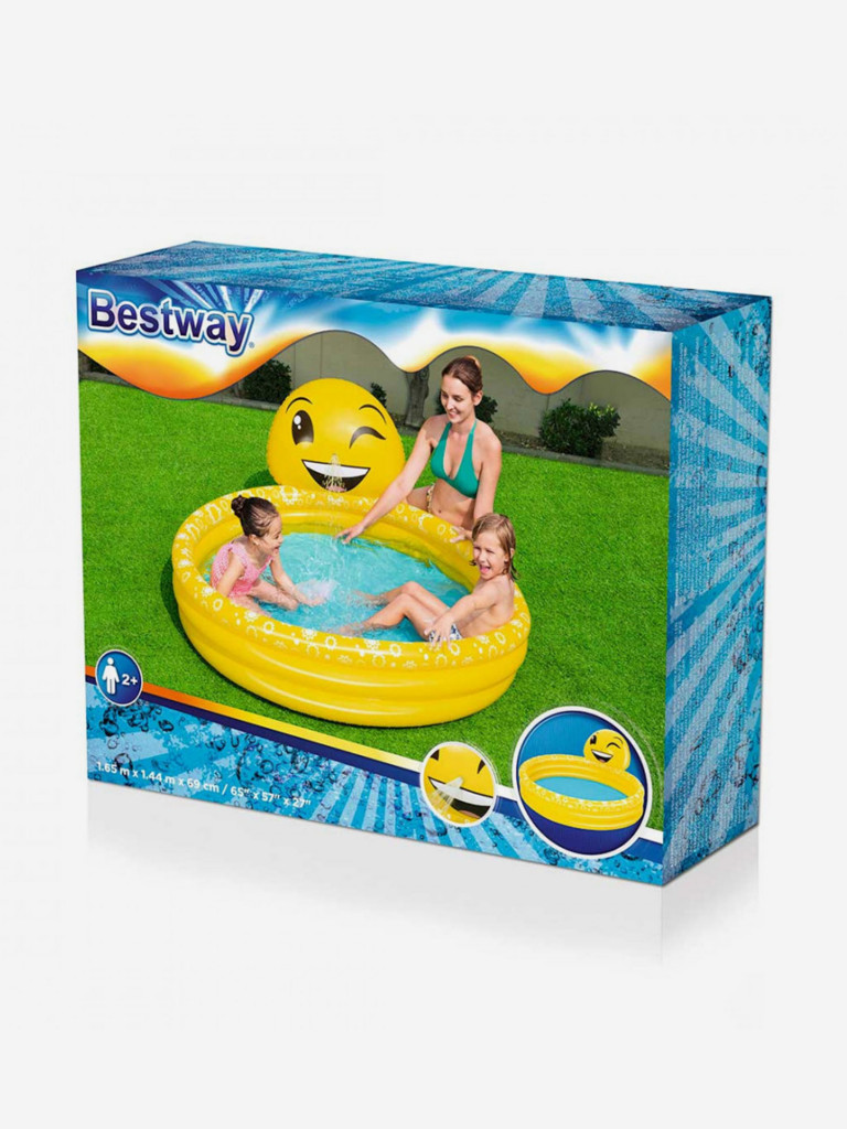 Надувной детский бассейн BestWay 53081 "Улыбка" (165х144х69см) 2+