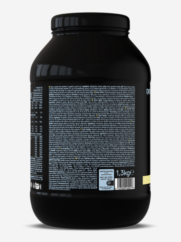 Гейнер для наращивания мышечной массы QNT "Muscle Mass 3000" Ваниль 1,3 кг