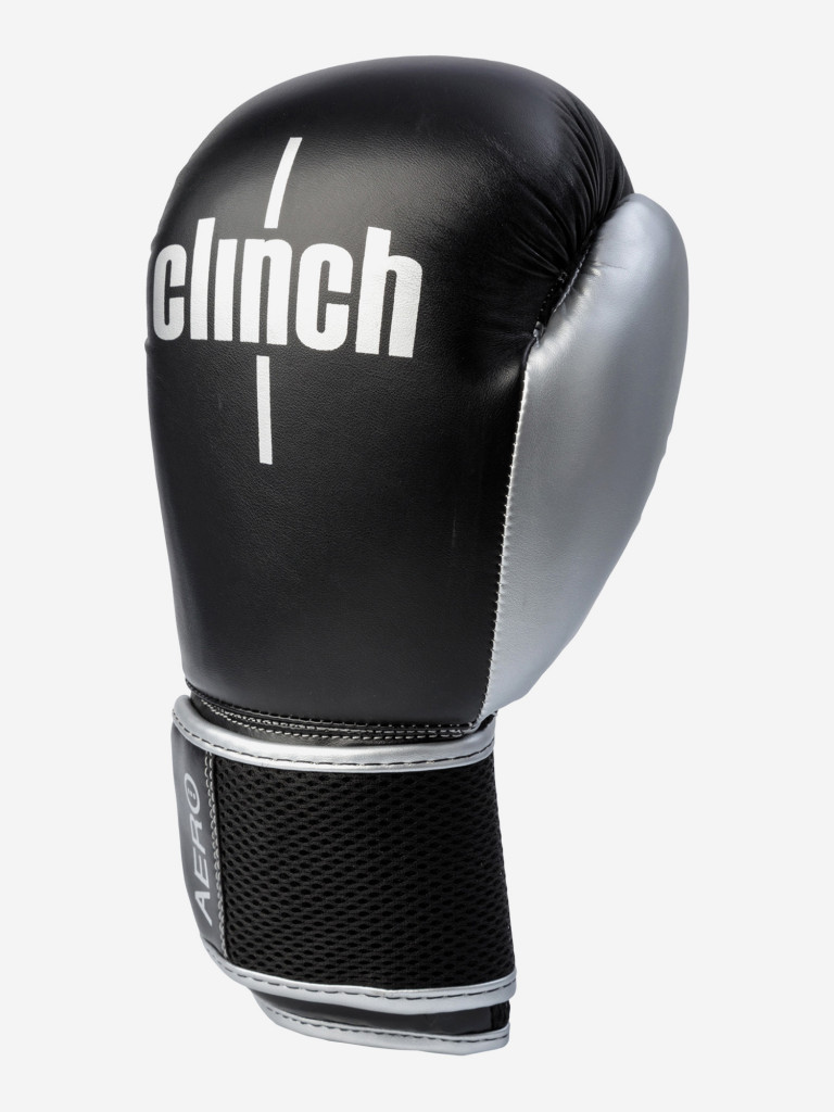 Перчатки боксерские Clinch Aero 2.0 черно-серебристые
