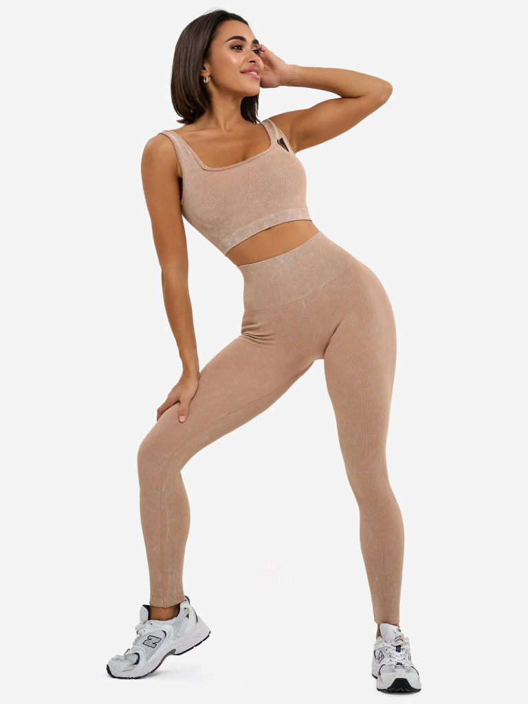 Лосины женские Bona Fide: Marble Leggings "Beige"