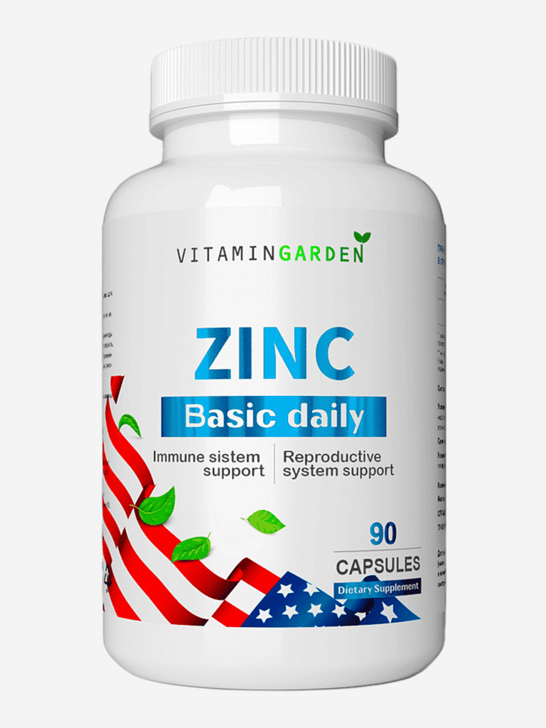 Цинк 25 мг VITAMIN GARDEN BASIC DAILY, 90 касул