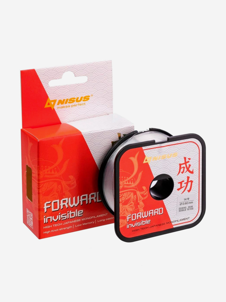 Леска для рыбалки Nisus FORWARD Invisible Nylon 0,600мм, 100м, 23,9кг, прозрачный