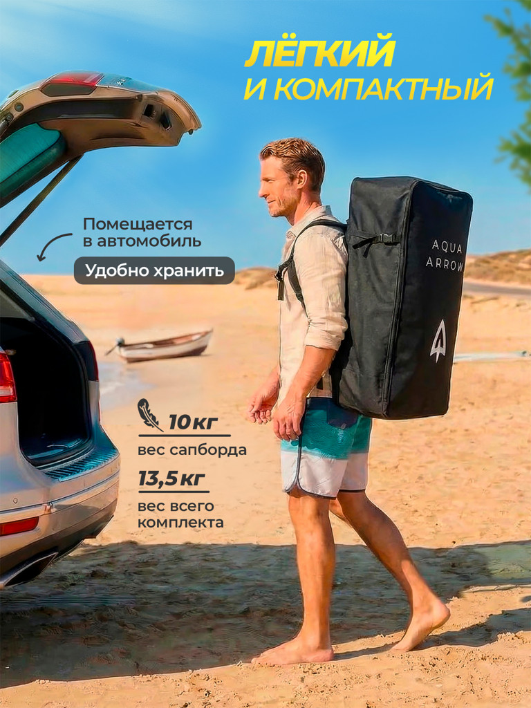 Сап доска надувная Aqua Arrow 12.6 Art Russia 384х81х15см с полным комплектом