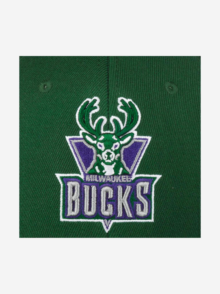 Бейсболка MITCHELL NESS HHSS3260-MBUYYPPPGREN Milwaukee Bucks NBA (зеленый)