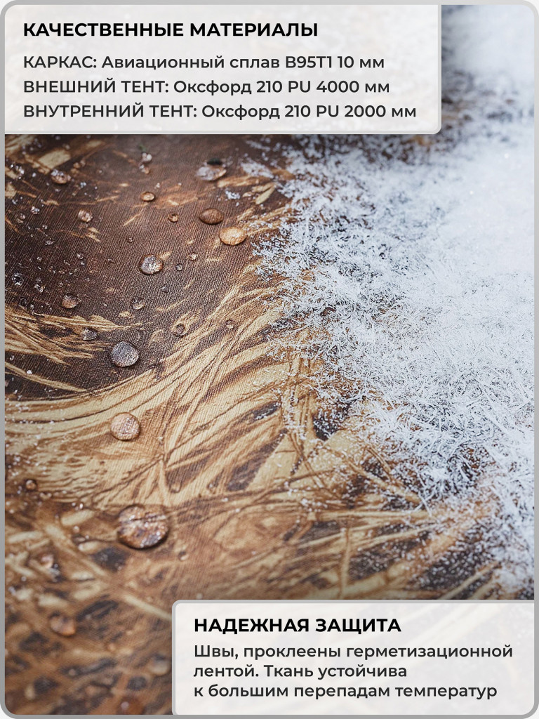 Палатка всесезонная МФП-5 Берег Хаки двухслойная