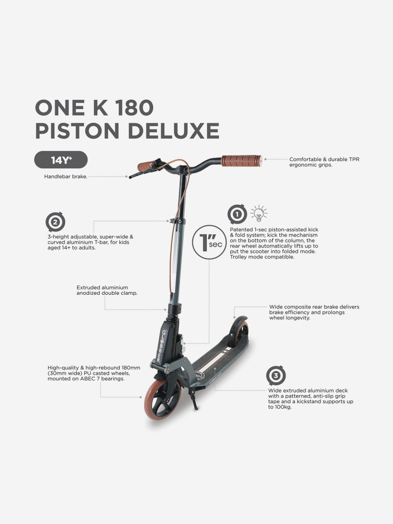 Самокат Globber ONE K 180 PISTON DELUXE