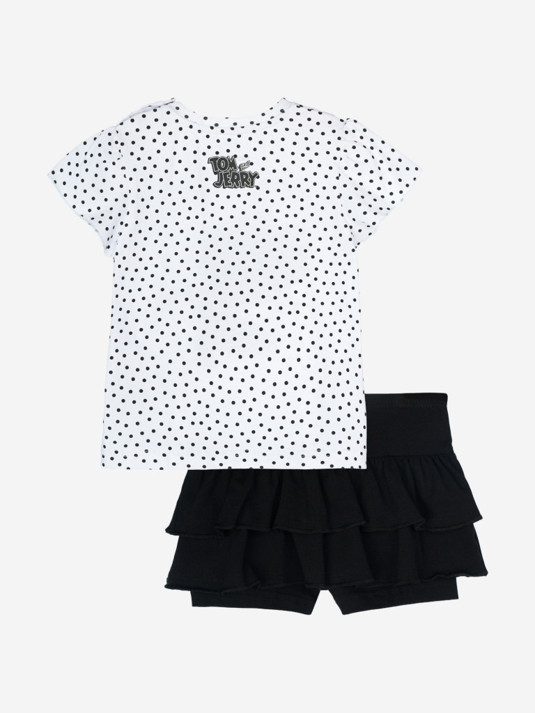 Комплект для девочек: футболка, юбка-шорты PlayToday