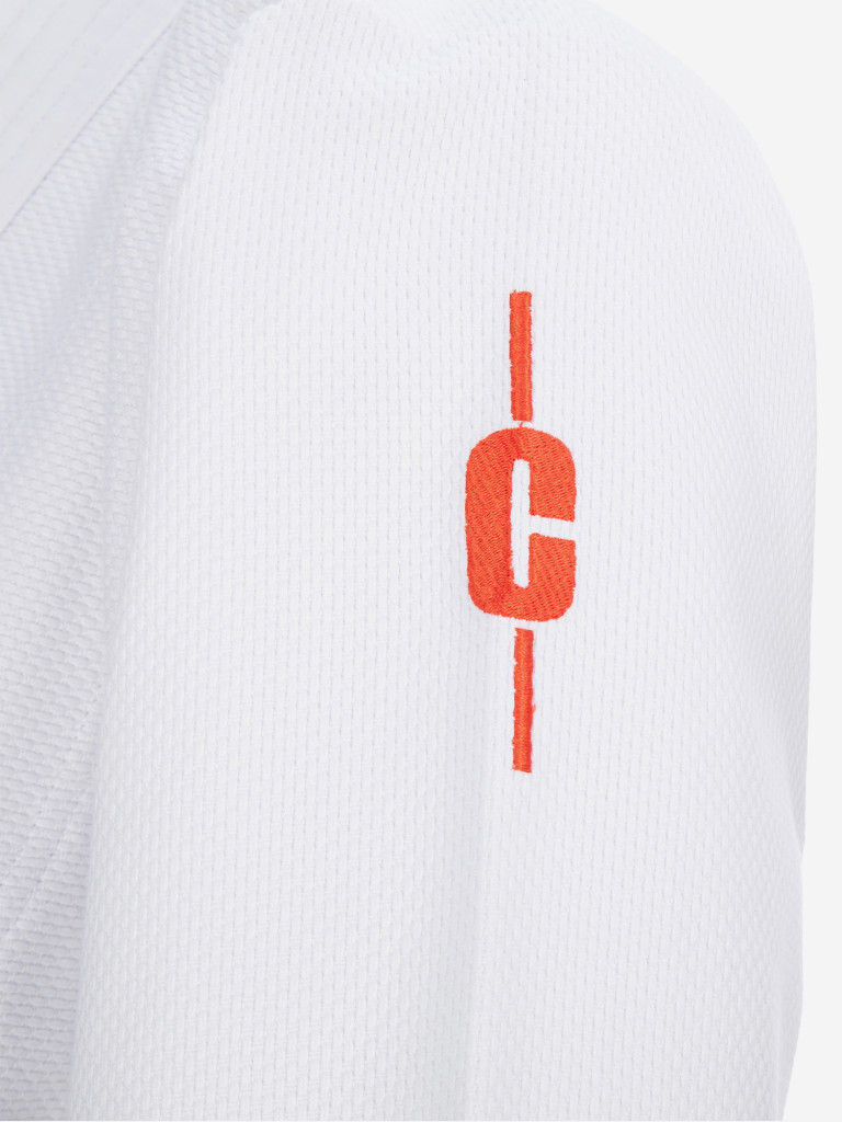Кимоно для дзюдо подростковое Clinch Judo Red FDR белое