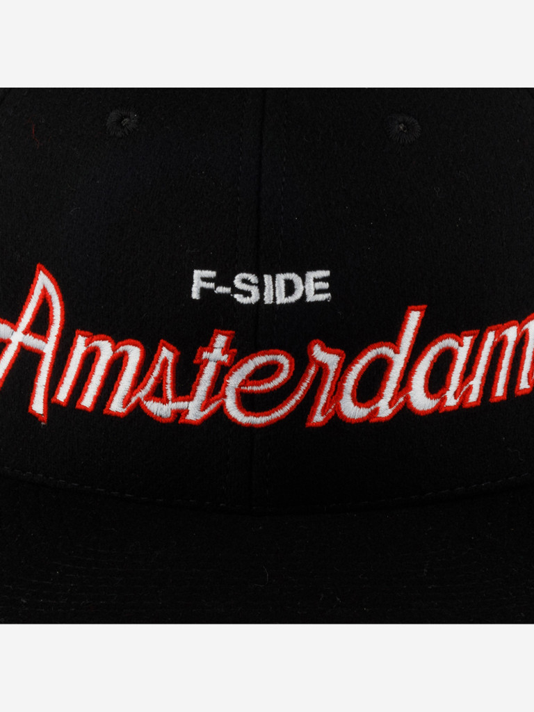 Бейсболка с прямым козырьком HOOD 100-MWL003-NT001-BK Amsterdam F-Side (черный)