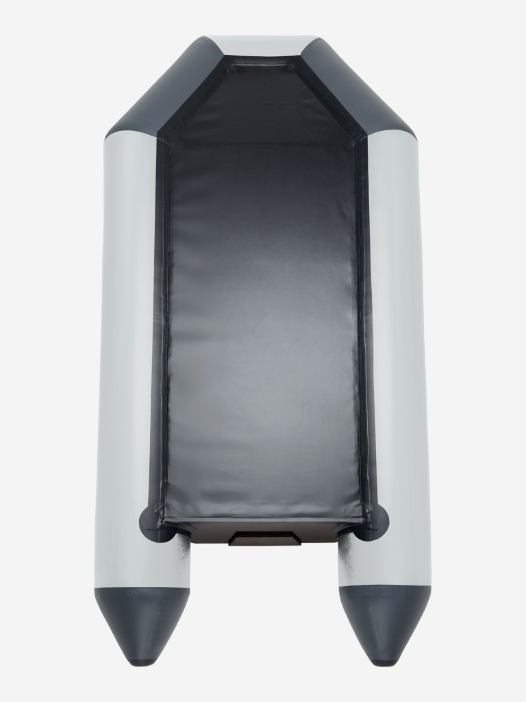 Лодка ПВХ надувная под мотор Yukona 280 TLЛЮКС двухместная для рыбалки с жестким дном. серый-комбинированный