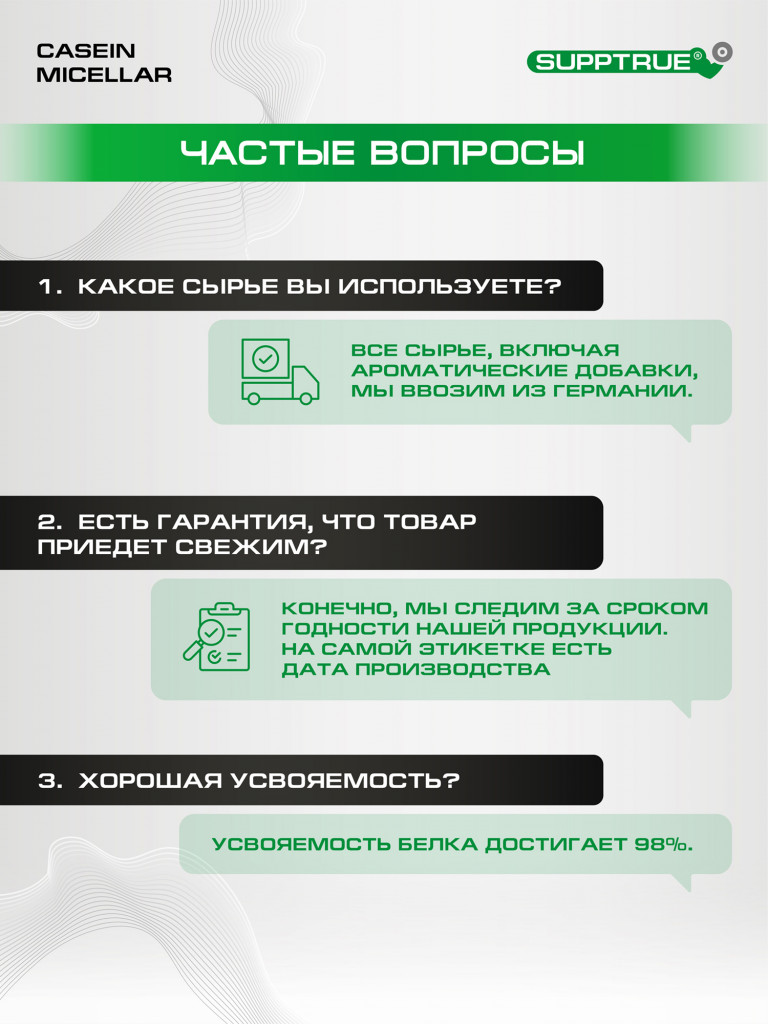 Протеин Supptrue 1 кг белковый со вкусом Клубника