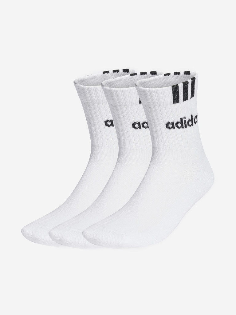 Носки adidas, 3 пары белый/черный цвет — купить за 1199 руб. со скидкой 20  %, отзывы в интернет-магазине Спортмастер