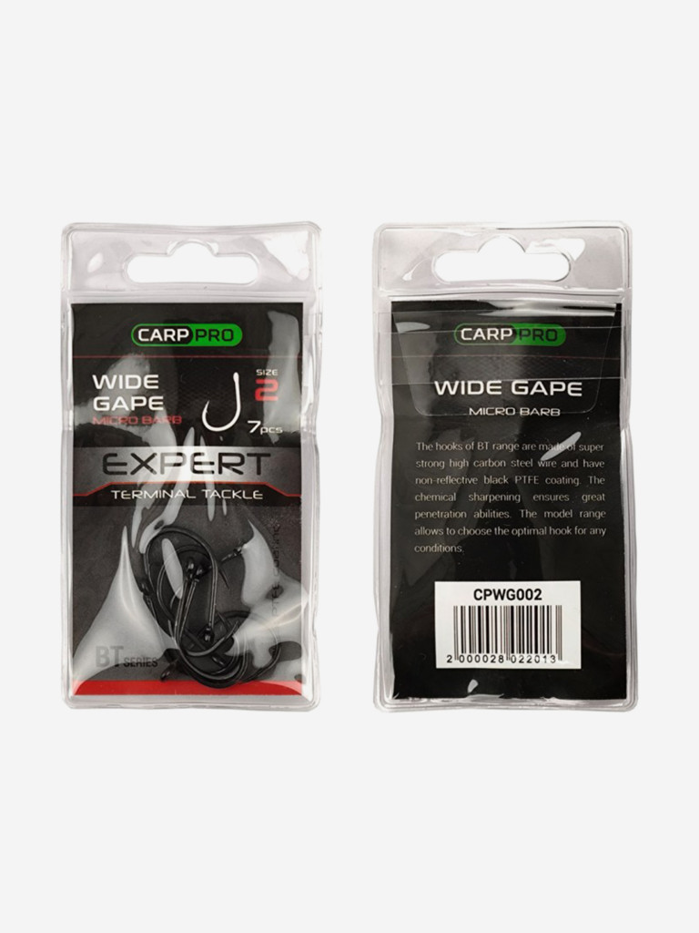 Крючок CARP PRO Teflon Wide Gape №2 7шт