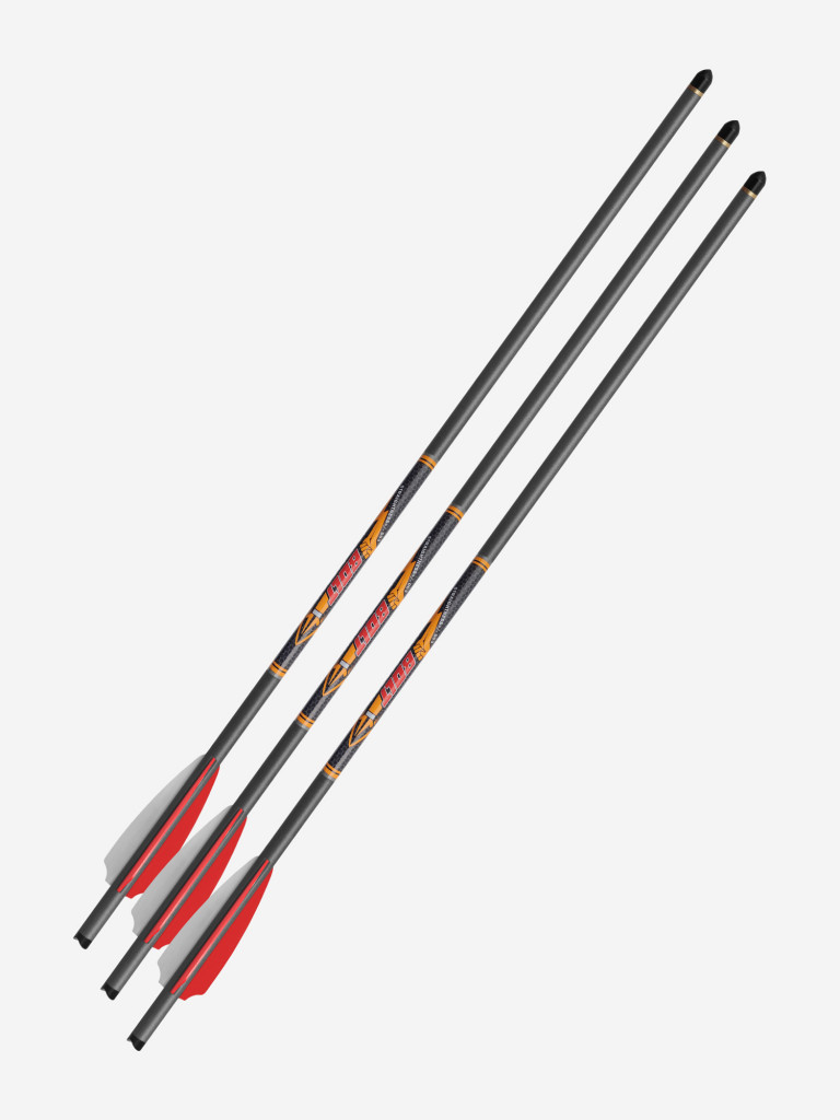 Стрела арбалетная карбоновая Centershot Bolt 20", оперение Q2i Fusion X-2 3", латунный инсерт (3шт.)