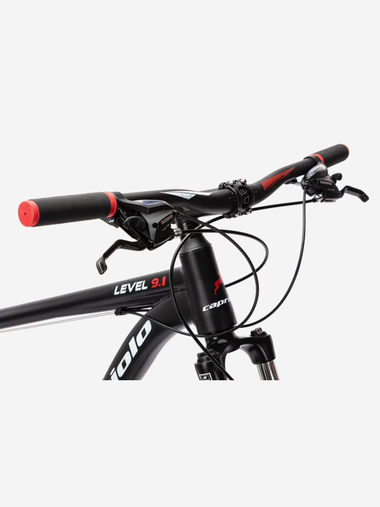 Велосипед CAPRIOLO MTB LEVEL 9.1 (3 X 7), рама алюминий 21'', колёса 29'' (чёрный (матовый) - красный)