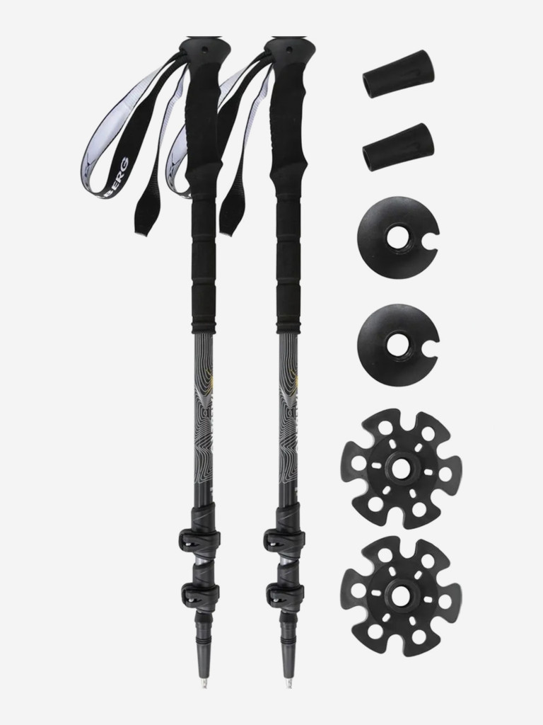 Палки для трекинга Talberg EXPEDITION, 64-135 см, 2 шт, цвет: черный