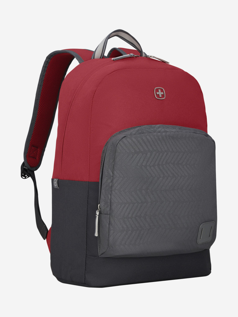 Рюкзак WENGER NEXT Crango 16", красный/черный, переработанный ПЭТ/Полиэстер, 33х22х46 см, 27 л.