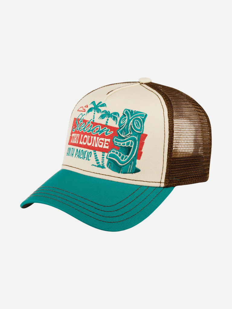 Бейсболка с сеточкой STETSON 7751195 TRUCKER CAP TIKI LOUNGE (голубой)
