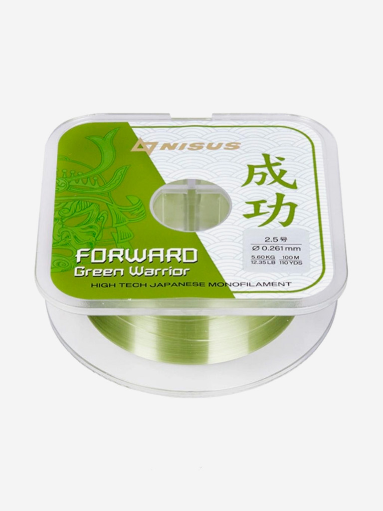 Леска для рыбалки Nisus FORWARD Green Warrior Nylon 0,261мм, 100м, 5,6кг, оливковый