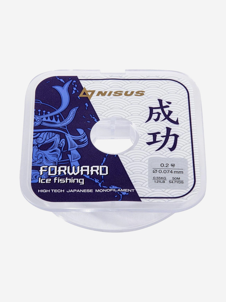 Леска для рыбалки Nisus FORWARD ICE FISHING Nylon 0,074мм, 50м, 0,55кг, прозрачный