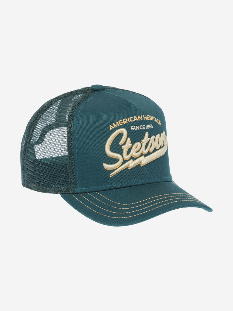 Бейсболка с сеточкой STETSON 7751171K TRUCKER CAP AMERICAN HERITAGE CLASSIC (зеленый)
