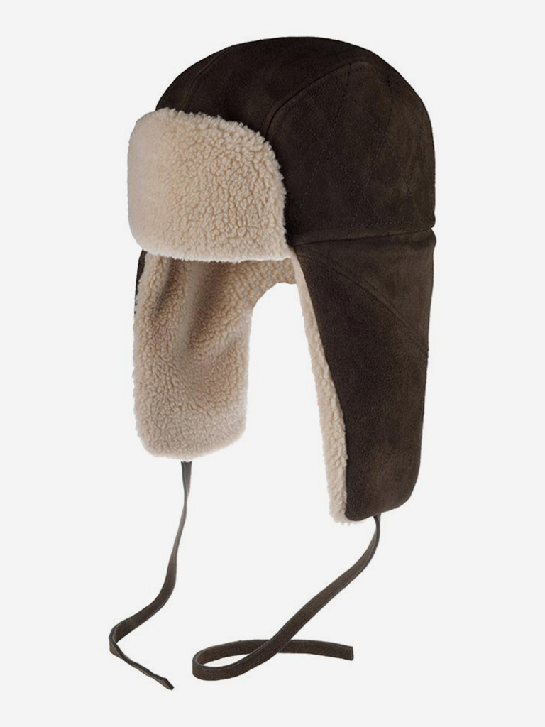 Шапка-ушанка STETSON 9297302 BOMBER CAP CALF SPLIT (серый)