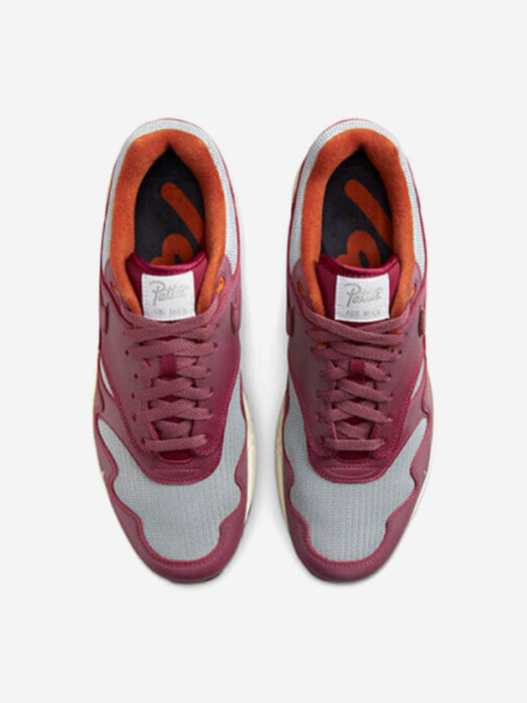 Кроссовки Nike Air Max 1 Patta Waves Rush Maroon Without Bracelet